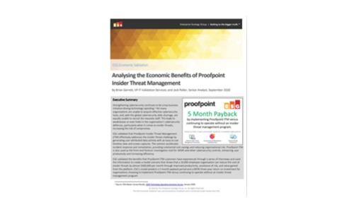 Analyse van de economische voordelen van insider dreigingsbeheer enterprise Strategie Group Economisch validatierapport