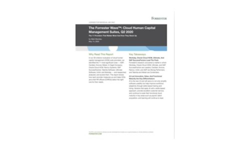 The Forrester Wave ™ Cloud Human Capital Management Suites, Q2 2020